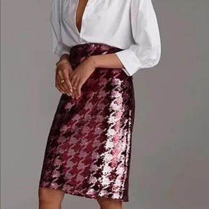 Anthropologie sequin midi skirt